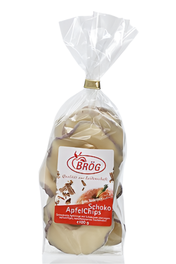 Apfelchips mit Weißer Schokolade