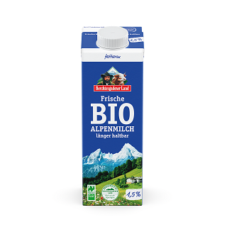 Berchtesgadener Land Frische Bio-Alpenmilch 1,5% 1l - länger haltbar