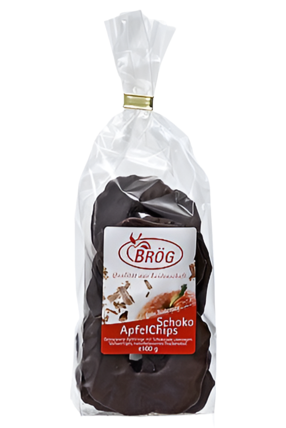Apfelchips mit Zartbitterschokolade
