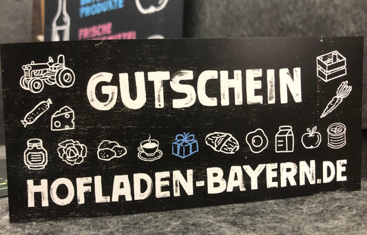 Gutschein für Hofladen-Produkte, Bayern