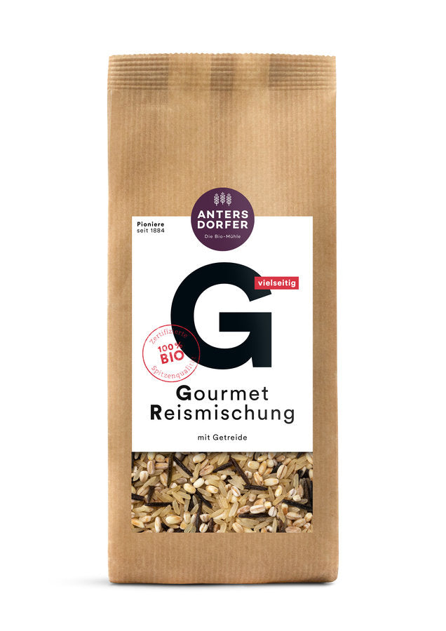 Bio Gourmet Reismischung (Dinkel-, Parboiled-, Wildreis, Gerste Graupen) 500g