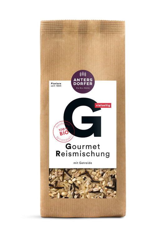 Bio Gourmet Reismischung (Dinkel-, Parboiled-, Wildreis, Gerste Graupen) 500g