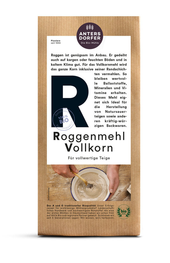 Bio Roggenmehl Vollkorn 1kg