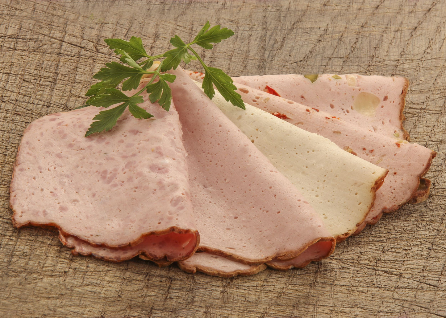 Leberkäseaufschnitt gemischt fünffach sortiert