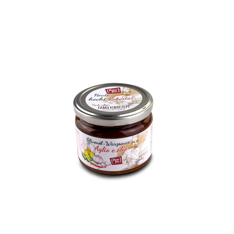 Tomatensauce aglio e olio-Knoblauch, Chili und Olivenöl