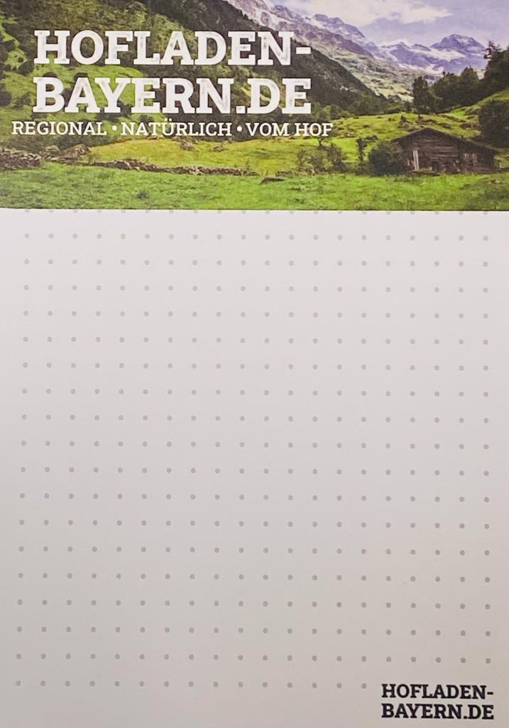 Hofladen-Bayern.de Notiz - Block klein