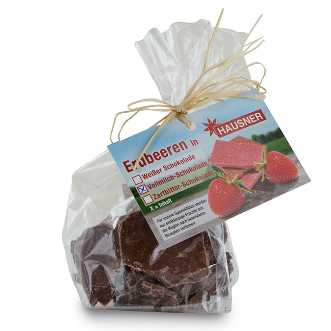 Vollmilchschokolade mit Erdbeeren