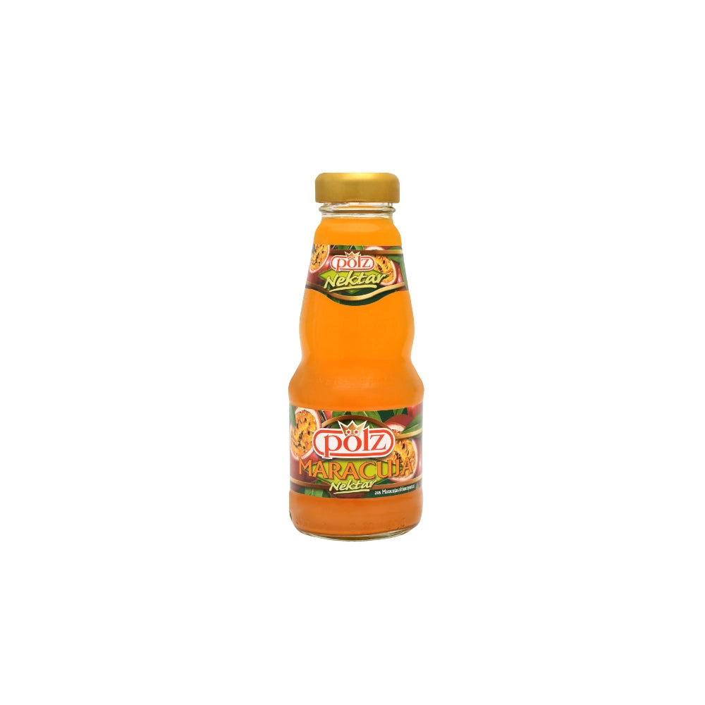 Maracujanektar-Flasche von Polz Fruchtsäfte.