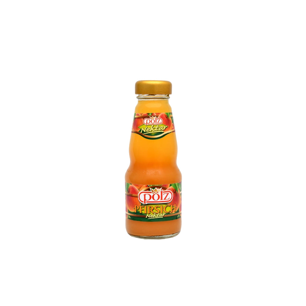 Pfirsichnektar-Flasche, Hofladen-Produkt