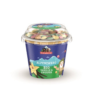 Berchtesgadener Land Alpenzwerg Bio-Vanille & Knusper Joghurt 3,9% - mit Schokolinsen