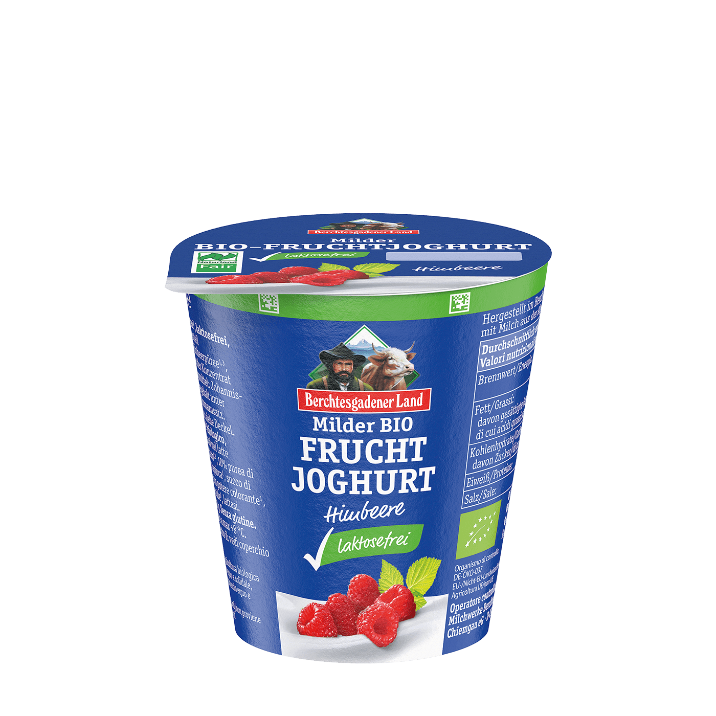 Berchtesgadener Land Milder Bio-Fruchtjoghurt - laktosefrei - Himbeere