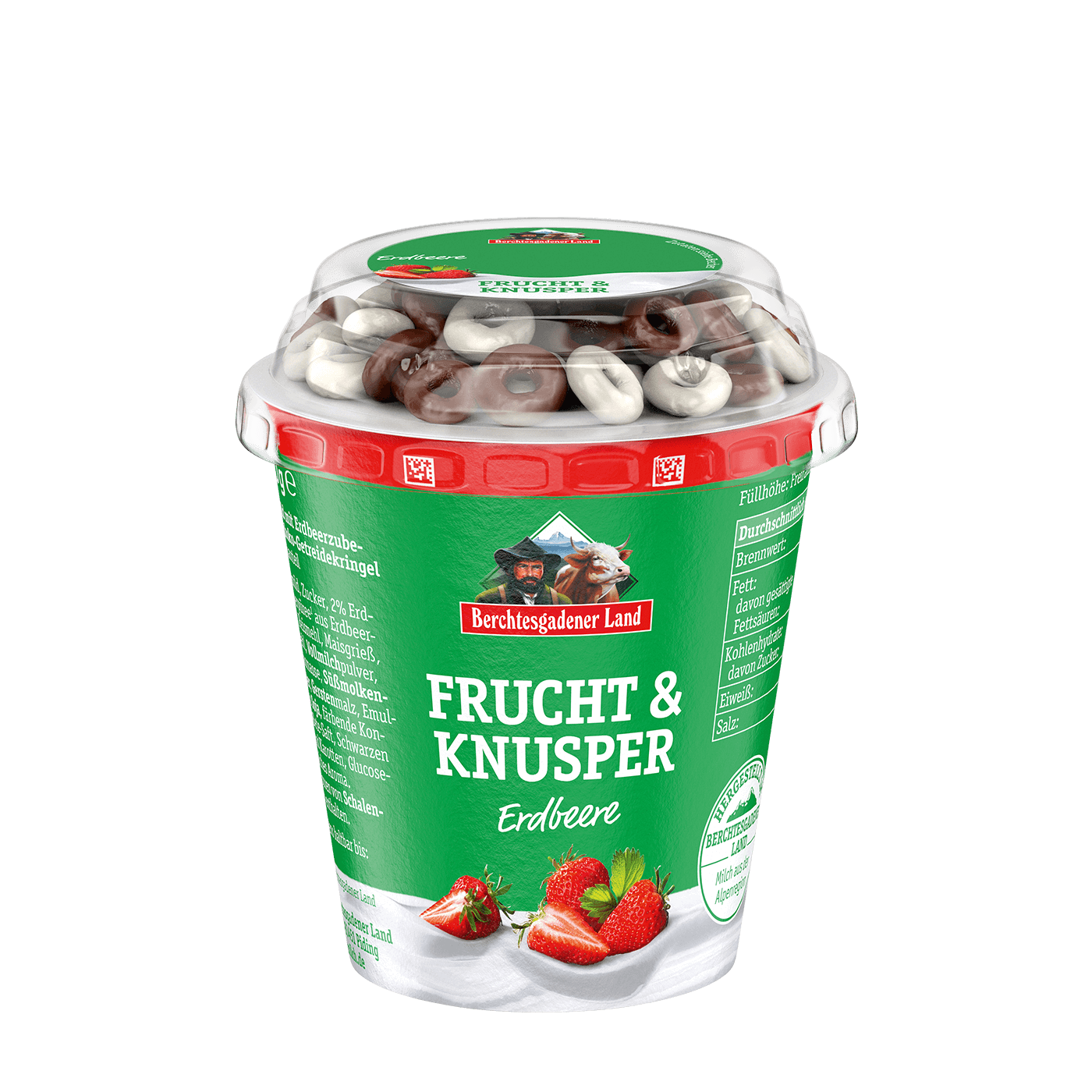 Berchtesgadener Land Frucht Knusper 3,5% - Erdbeere mit Schokokringel