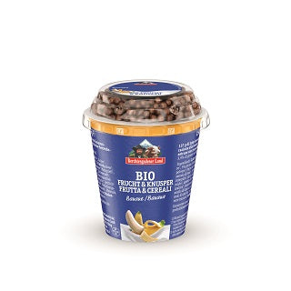 Berchtesgadener Land Bio-Frucht & Knusper Joghurt 3,9% - Banane mit Schokoballs