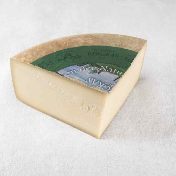 Käsestück auf weißem Hintergrund