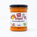 Antipasti Bruscetta,  gelbe und rote Paprika