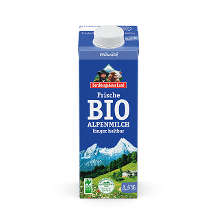 Berchtesgadener Land Frische Bio-Alpenmilch 3,5% 1l - länger haltbar -