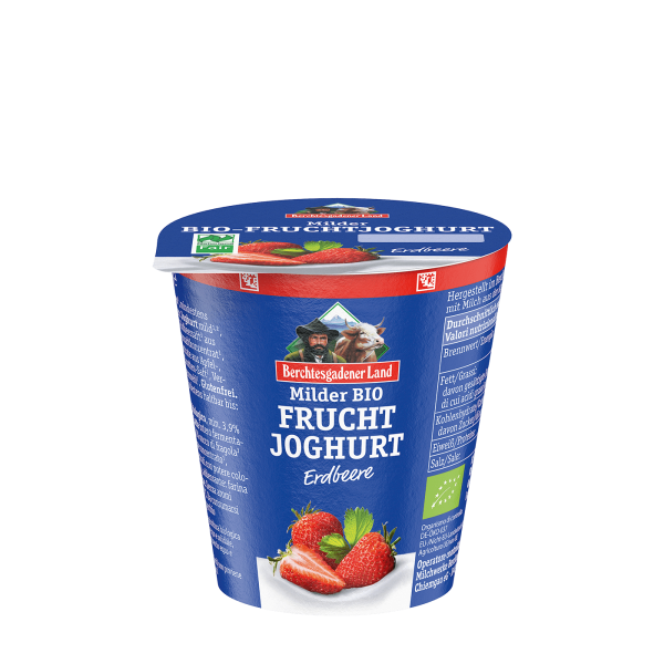 Berchtesgadener Land Milder Bio-Fruchtjoghurt - Erdbeere