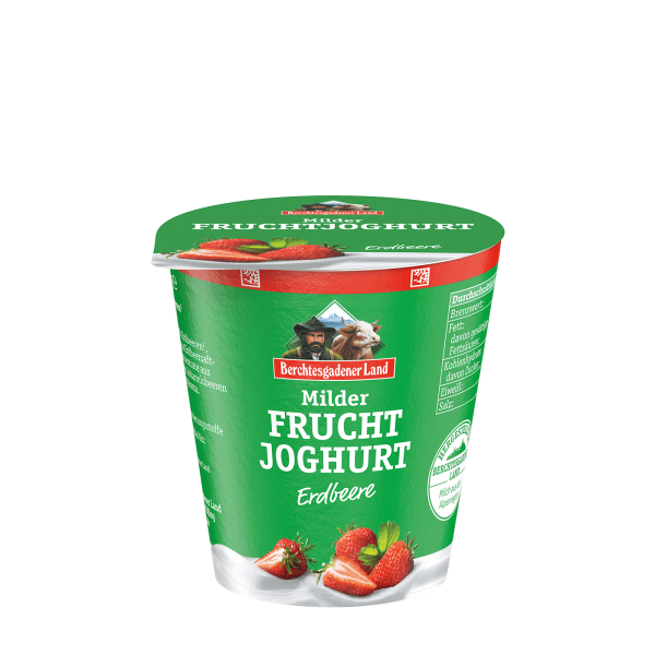 Berchtesgadener Land Milder Bio-Fruchtjoghurt 3,5% - Erdbeere - 