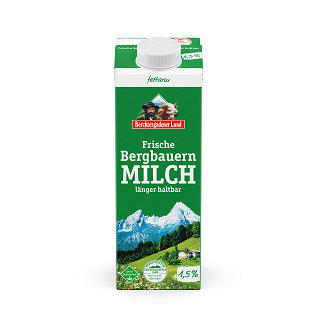 Berchtesgadener Land Frische Bergbauern-Milch 1,5% 1l - länger haltbar -